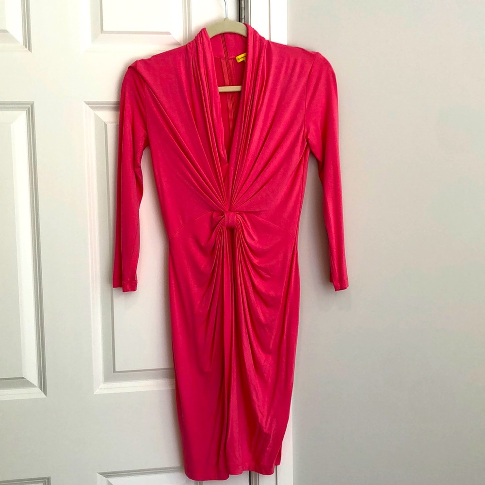 Catherine Malandrino bubblegum pink fitted dress